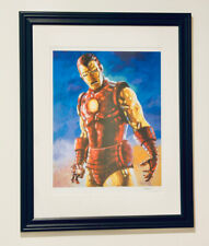 LAWRENCE REYNOLDS CLASSIC MARVEL IRON MAN ART PRINT -SIGNED FRAMED RARE mondo picture