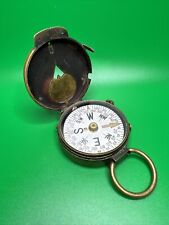 WWI VINTAGE US ENGINEER CORPS BRASS COMPASS CRUCHON & EMONS CA 1918 picture
