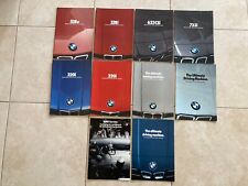 10 NEW Vintage BMW Brochures. 1970’s 1980’s. 320i 528i 633csi 733i. Full Line picture