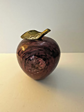 Andrea by Sadek Red Marble Apple Paperweight 3.5
