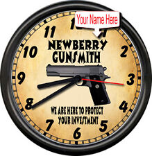 Personalized Custom Gunsmith Firearms Pistol Gun Shop Sales Retro Wall Clock picture