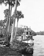 1880-1897 Wood Landing in Jupiter Narrows, Florida Old Photo 8.5