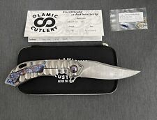 Olamic Cutlery Wayfarer 247 ONE OFF Damasteel Bowie W/ Timascus Inlay picture