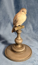 GRAY BIRD PERCHED ON STAND FIGURINE Ballard Designs picture