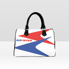 Air Inter older logo PU Boston Handbag New NOT vintage for aviation lovers picture