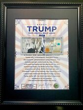 COA Donald Trump Autographed Signed Dollar Bill MAGA Display 45 President Hat picture