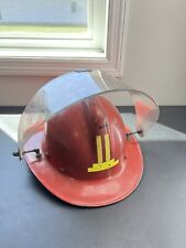 VINTAGE FIREMAN HELMET WITH PLECTRON SHIELD FIREFIGHTER LOOK picture