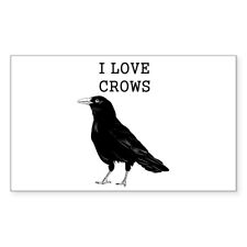CafePress I Love Crows Sticker Rectangle Bumper Sticker Car Decal (1862964262) picture