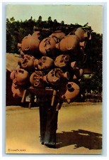 1941 Pottery Carrier Totonicapan Guatemala Central America Vintage Postcard picture