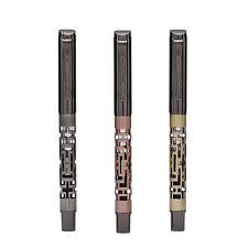 3 PCS Yiren 890 Metal Cutout Fountain Pen Extra Fine Nib, Retro Copper Pen Set picture