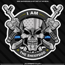 Thin blue line hard hat sticker police blue lives officer America vinyl sheepdog picture