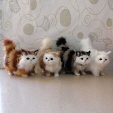 1pc Mini Fake Artificial Cat Kitten Faux Fur Realistic Animal Toy Decor Ornament picture