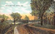 Omaha Nebraska Riverview Park c1910 Postcard Fall Autumn Foliage picture
