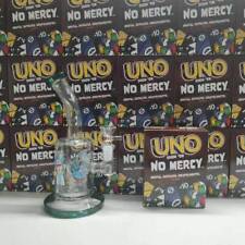 1x Uno+ Teal Glass Hookah Recycler Bong Bowl Collectibles Bongs And Water Pipes picture