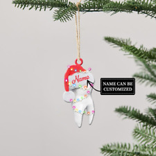 Personalized Tooth Ornament, Dental Christmas Ornament, Dentist Xmas Ornament picture