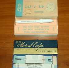 BECTON DICKENSON B-D Oral EISELE Eco Rectal Thermometers Vintage Fever picture
