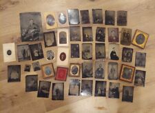 Group lot of 45 ANTIQUE 1800s CASED IMAGES Ambrotypes, Tin types, Daguerreotypes picture