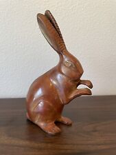 Bronze Rabbit / Hare Figurine / Statue, Heavy, Shelf Sitter, 6
