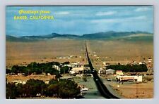 Baker CA-California, Greetings, Birds Eye View of Baker, Vintage Postcard picture