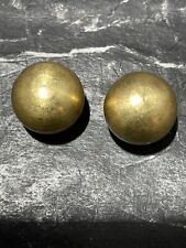 VINTAGE 3/4 x 1/4-27 IPS THREADED SOLID UNF BRASS BALLS FINIALS LOT OF 2 FINIALS picture