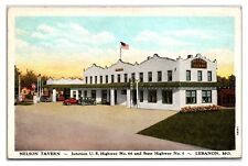 Vintage 1940s- Nelson Tavern, Lebanon, Missouri Postcard (Posted 1944) picture