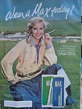 1979 Max 120s cigarettes blonde braid pigtail smoking vintage ad picture
