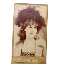 CDV Actress Honest Long Cut TOBACCO Card CDV size PHOTO Vintage Antique Woman picture