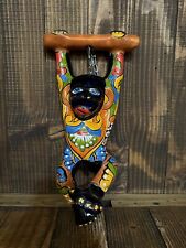 Talavera Hanging Monkey Mono Mexican Pottery Folk Art Med Length 12