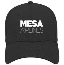 Mesa Airlines Logo Adjustable Black And White Mesh Golf Baseball Cap Hat New picture