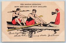  Postcard MA Boston Heralds Boys Girls New England Rowing Jack Lorimer Rowers T1 picture