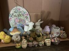 Lot of Vintage Antique Easter Resin Porcelain Decor picture