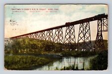 Boone IA-Iowa, First Train To Cross Viaduct, Antique, Vintage c1910 Postcard picture