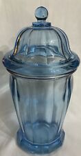 Vintage Large Indiana Glass Sapphire Blue Apothecary Canister Jar 11.5” Minty picture