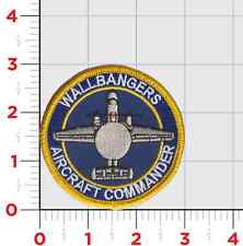 VAW-117 NAVY WALLBANGERS AIRCRAFT COMMANDER EMBROIDERED HOOK & LOOP PATCH picture