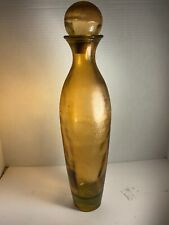 Outstanding Amber Gold Decanter Made in Spain 5 Pounds Very Tall 21