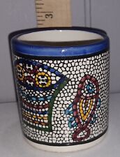 Ceramic Tabgha Cup Jerusalem City View Armenian Wall Netilate Art Age Of Pisces  picture