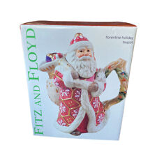 Fitz And Floyd 2003 Santa Florentine Holiday Teapot Rare picture