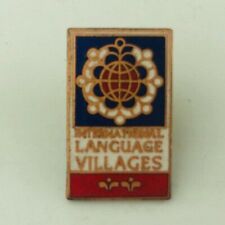 Vintage International Language Villages Lapel Hat Pin Minnesota MN Red Bottom picture