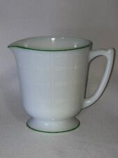 Vintage Hazel Atlas 4 Cup Milk Glass Measuring Cup with Green Trim picture