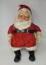Vintage Jumbo Santa Claus Rubber Face Plush Stuffed Doll Christmas Antique Kitch picture