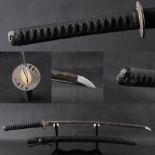 Matt Black Saya Japanese Samurai Katana Sword High Carbon Steel Engroove Sharp picture