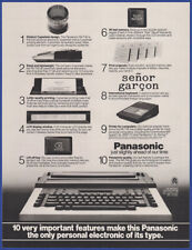 Vintage 1985 Panasonic RK-T40 Electronic Typewriter Word Processor 80's Print Ad picture