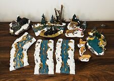 LEMAX Landscape Accents River Stream Christmas Village Deer Bear Trees Outdoors picture
