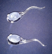 Male & Female POLLYWOG Sperm (Biology) GLASS Paperweights Figurines DECOR picture