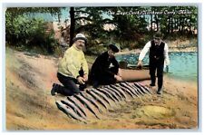 c1910 One Days Catch Fish Boat Fishing Northeast Carry Maine ME Vintage Postcard picture