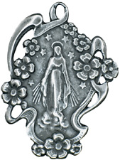 MIRACULOUS MARY (OUR LADY OF GRACE) Medal, silver, cast from French original  picture