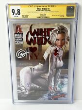 White Widow #3 NYCC 2019 Exc. Red Lovo Signed by Greg Horn, Benny, .. CGC 9.8 WP picture