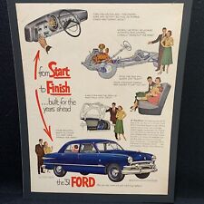 Ford Cars, 1951, Full Page Vintage Large Format Print Ad picture