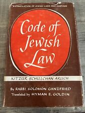 CODE OF JEWISH LAW Rabbi Ganzfried H. Goldin English 4 VOLS in 1 Revised Ed 1961 picture