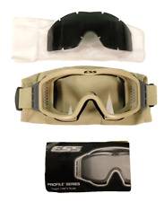 ESS Industrial USMC Goggles Profile NVG Desert Tan Tactical Smoke Gray Clear picture